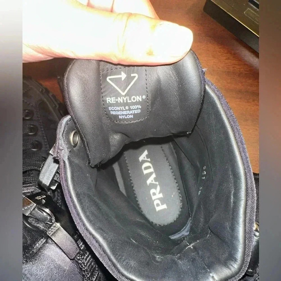 PRADA Wheel High Too Combat Sneaker with Pouch, Size 8US - Picture 11 of 12